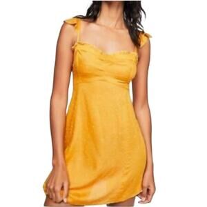 Intimately Free People Mini Sundress Yellow Womens Size XS